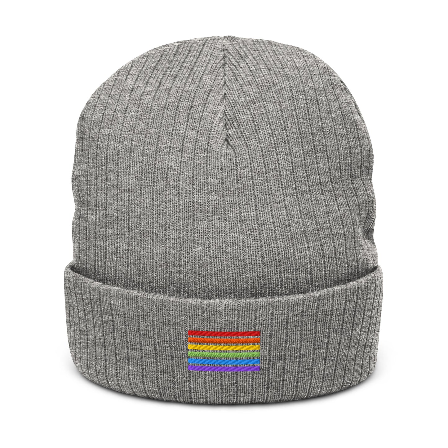 Gerippte Beanie – Pride Flag Patch