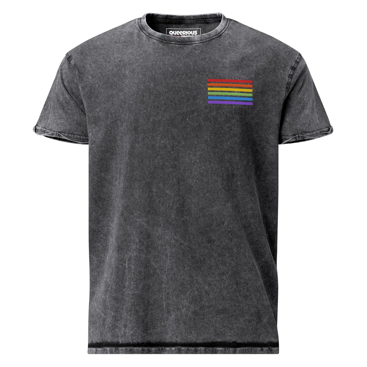 Denim T-Shirt - Pride Flag Patch
