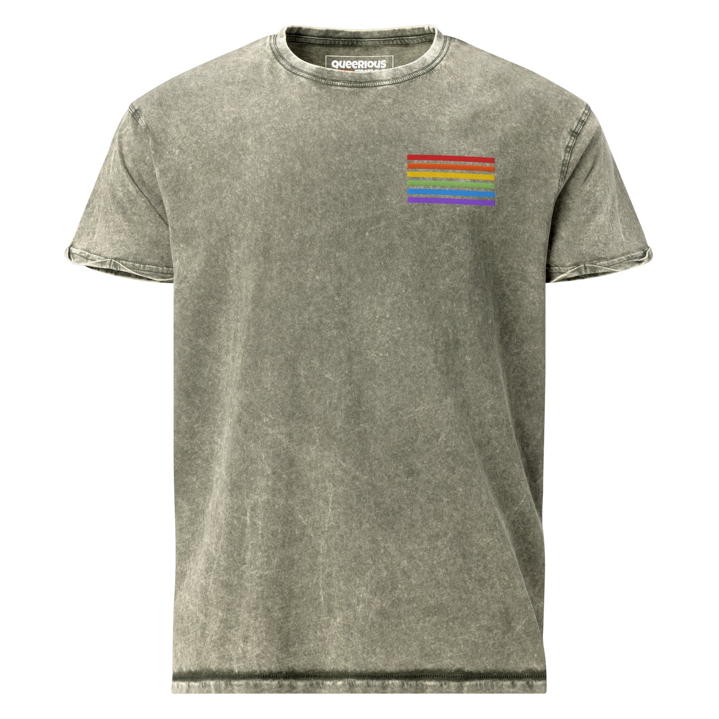 Denim T-Shirt - Pride Flag Patch