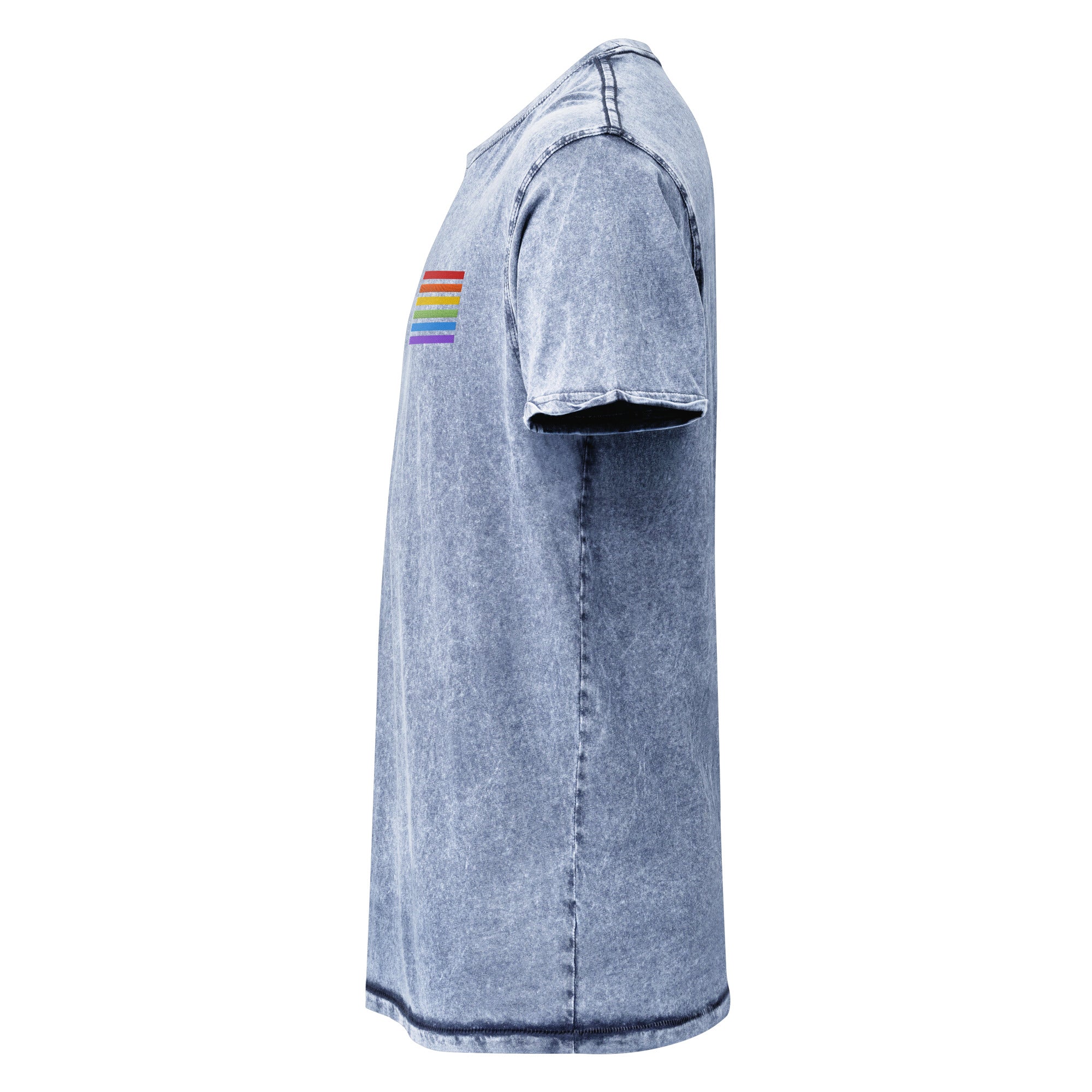 Denim T-Shirt - Pride Flag Patch