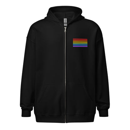 Classic Zip-Hoodie - Pride Flag Patch
