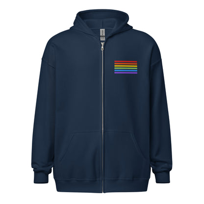 Classic Zip-Hoodie - Pride Flag Patch